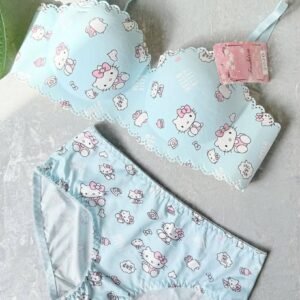 Double Padded Hello Kity Pushup Bra Penty Set